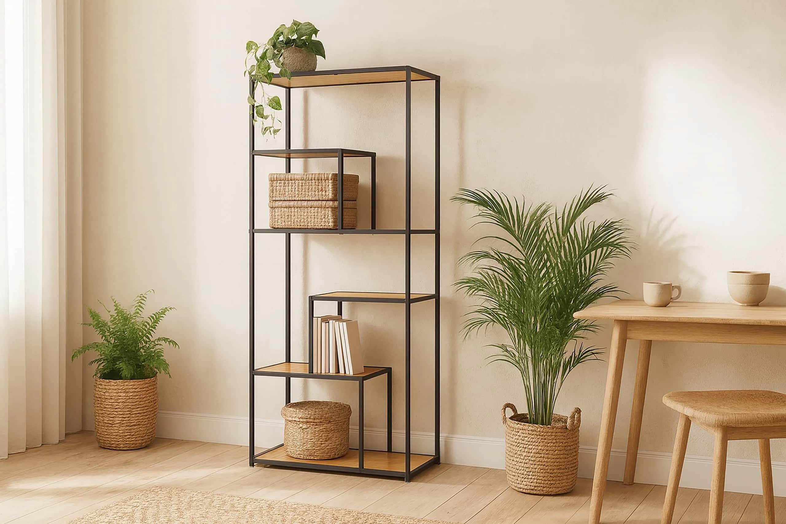 RL105 Regał loftowy 70x33x170cm Dąb – miniatura 5