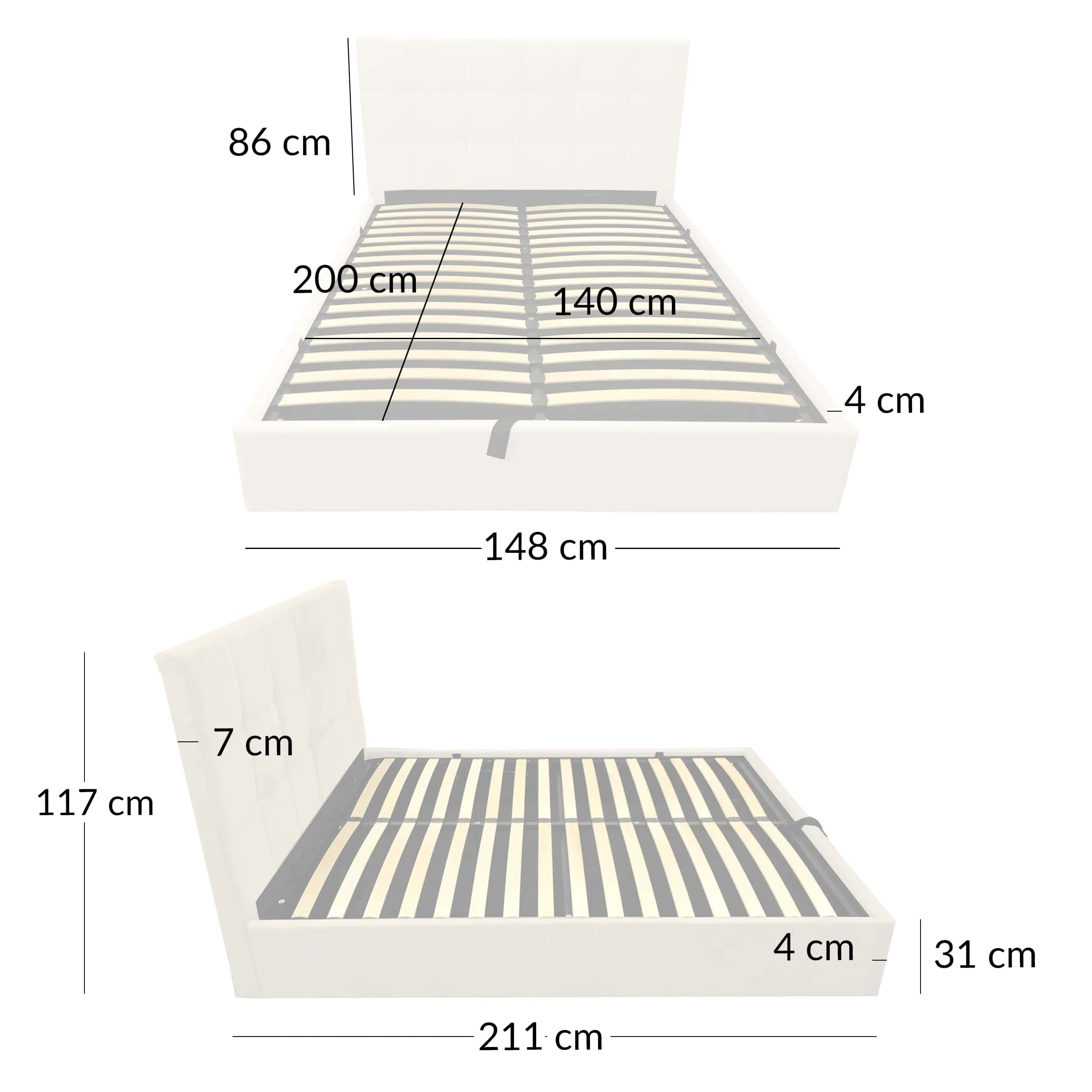 LT104 Łóżko Modulo 140x2x117 – miniatura 6