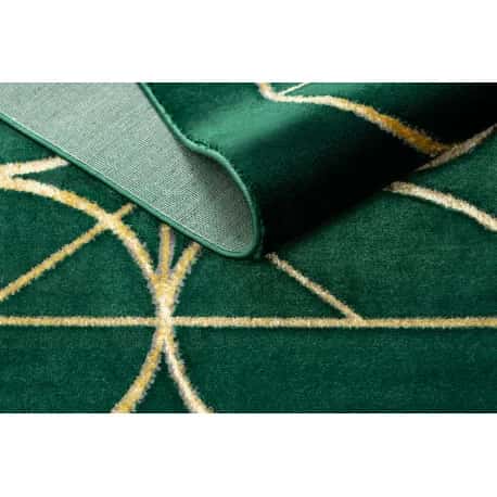 Dywan EMERALD ekskluzywny 1010 glamour, stylowy koła butelkowa zieleń / złoty – miniatura 4
