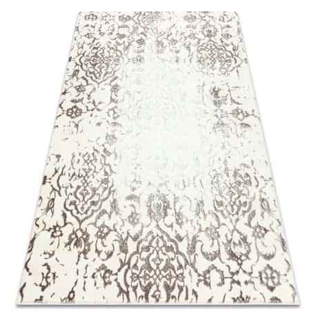 Dywan CORE 247A Ornament Vintage - Strukturalny, dwa poziomy runa, krem / brązowy – miniatura 1