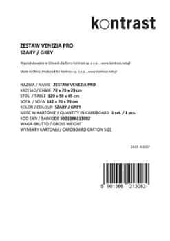 Zestaw mebli ogrodowych Venezia PRO 5os. szary – miniatura 8