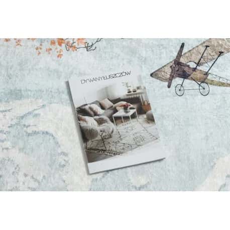 Dywan do prania BAMBINO 1163 Mapa świata, świat dla dzieci, antypoślizgowy – miniatura 3