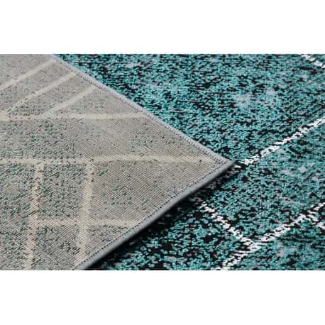 Dywan DE LUXE nowoczesny 626 Geometryczny, romby - Strukturalny szary / zielony – miniatura 3