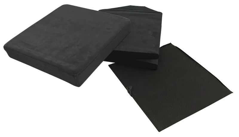Pufa ze schowkiem welurowa czarna PERFECT 30x30x30cm – miniatura 3