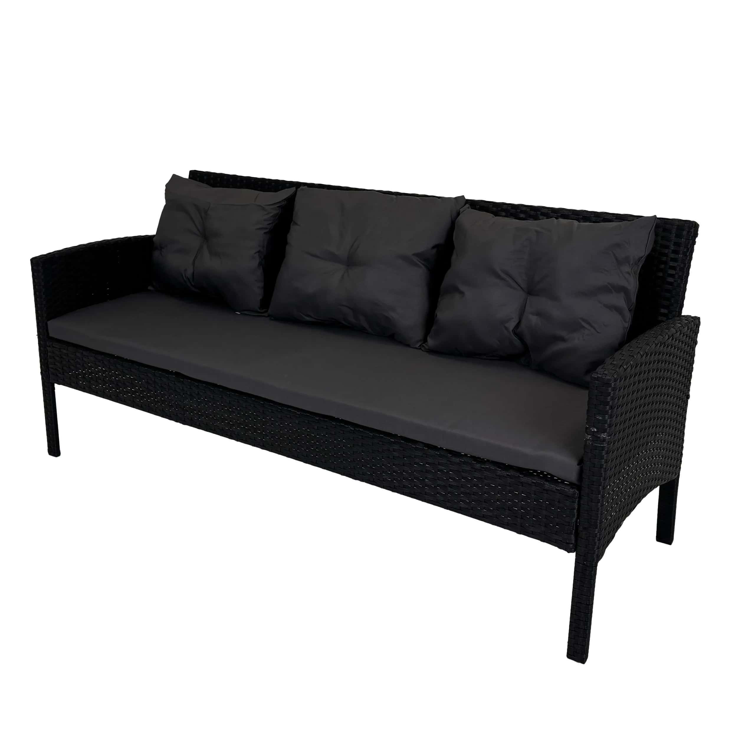 Zestaw mebli ogrodowych Capri PRO 6cz. CZARNY 7os. – miniatura 7