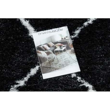Dywan FLUFFY 2373 shaggy kratka, trellis - antracyt / biały – miniatura 2