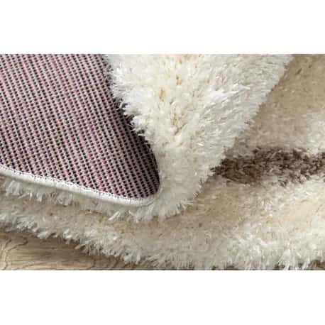 Dywan FLUFFY 2373 koło shaggy kratka, trellis - krem / beż – miniatura 4