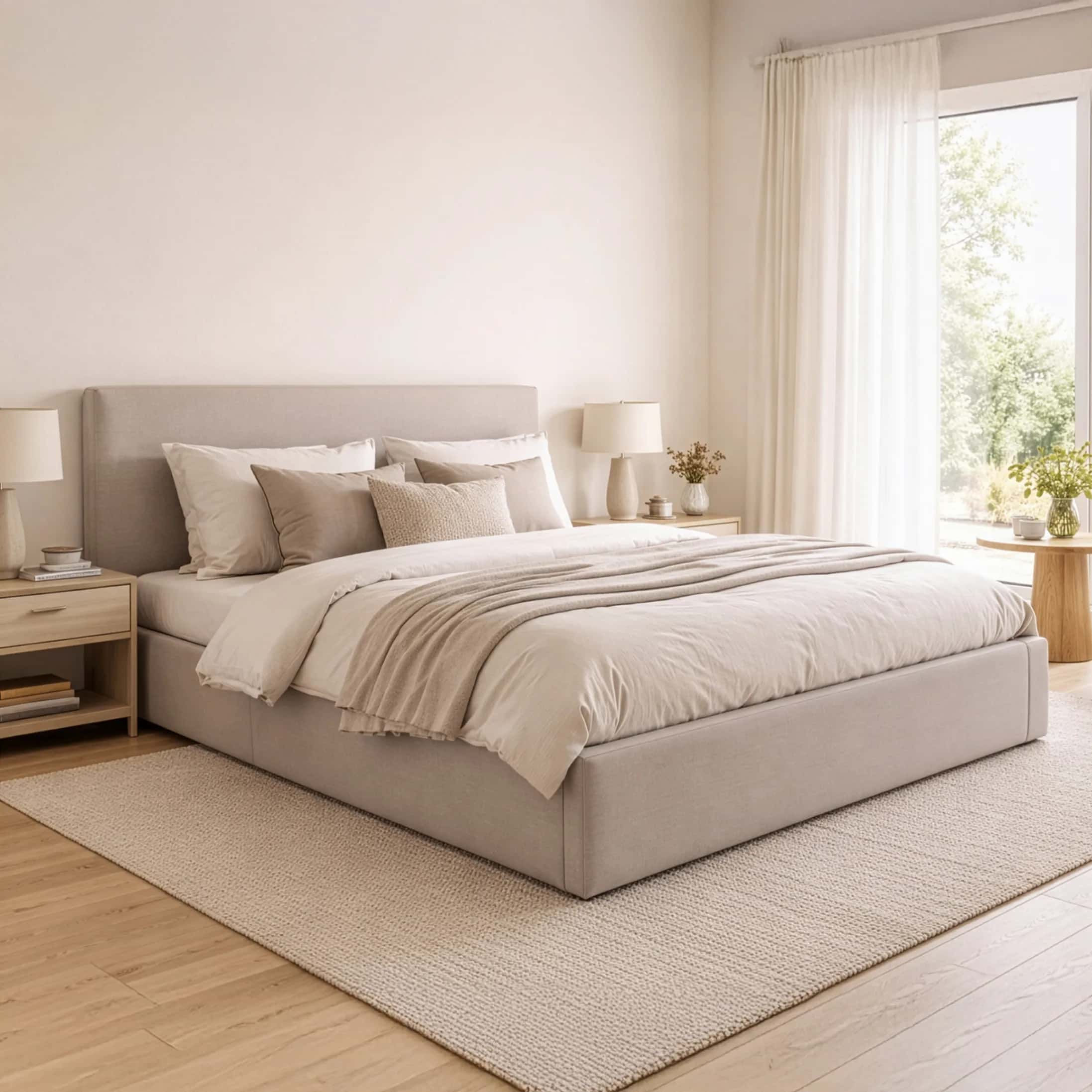 LT101 Łóżko Velio 140x2x80 taupe – miniatura 1