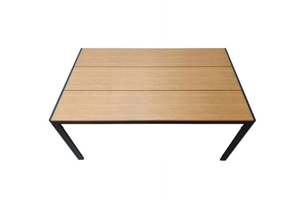Aluminiowy stół ogrodowy taras z blatem polywood Allen Pro 150x90 naturalny – miniatura 3
