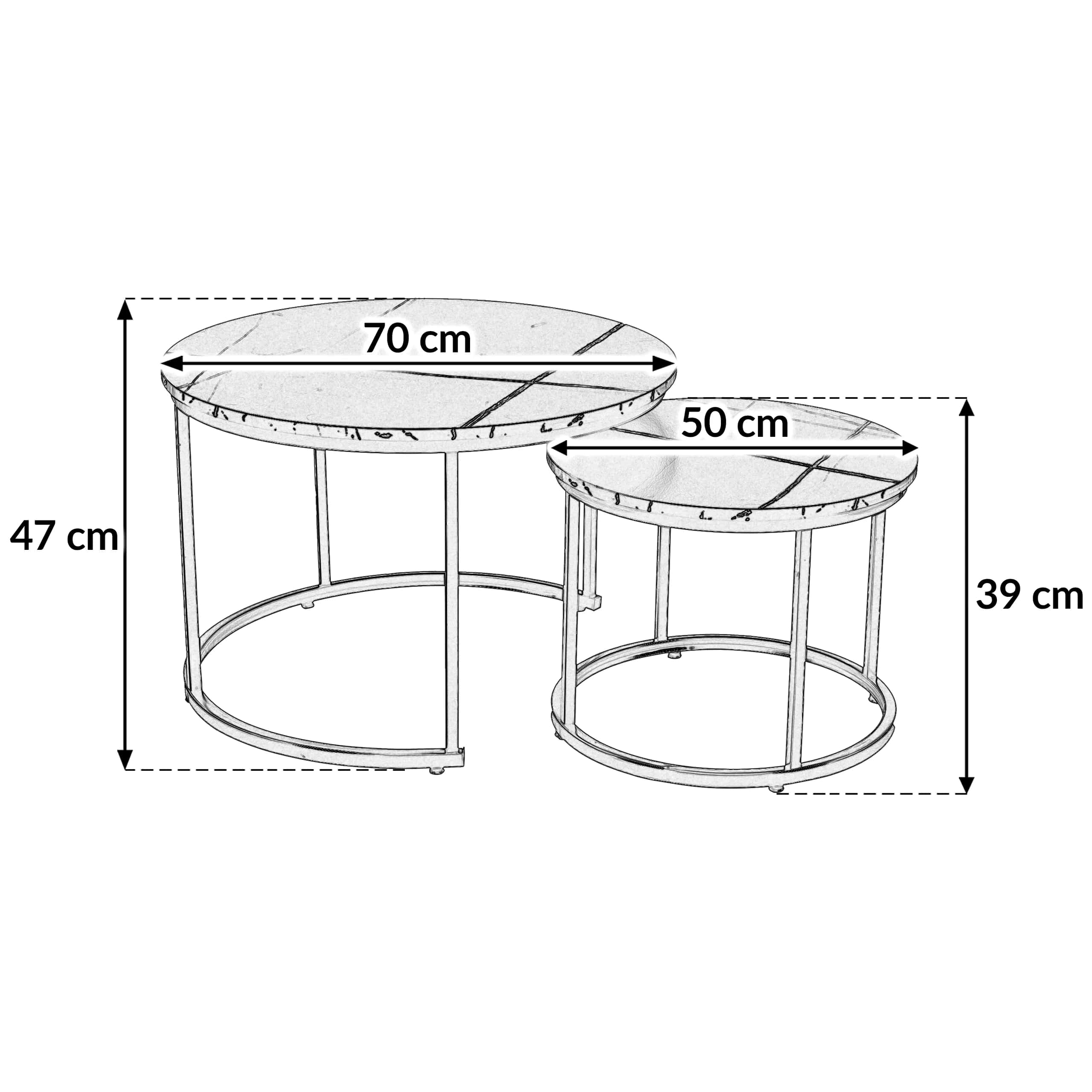SK106MCZ Stoliki kawowe 2szt fi – miniatura 8