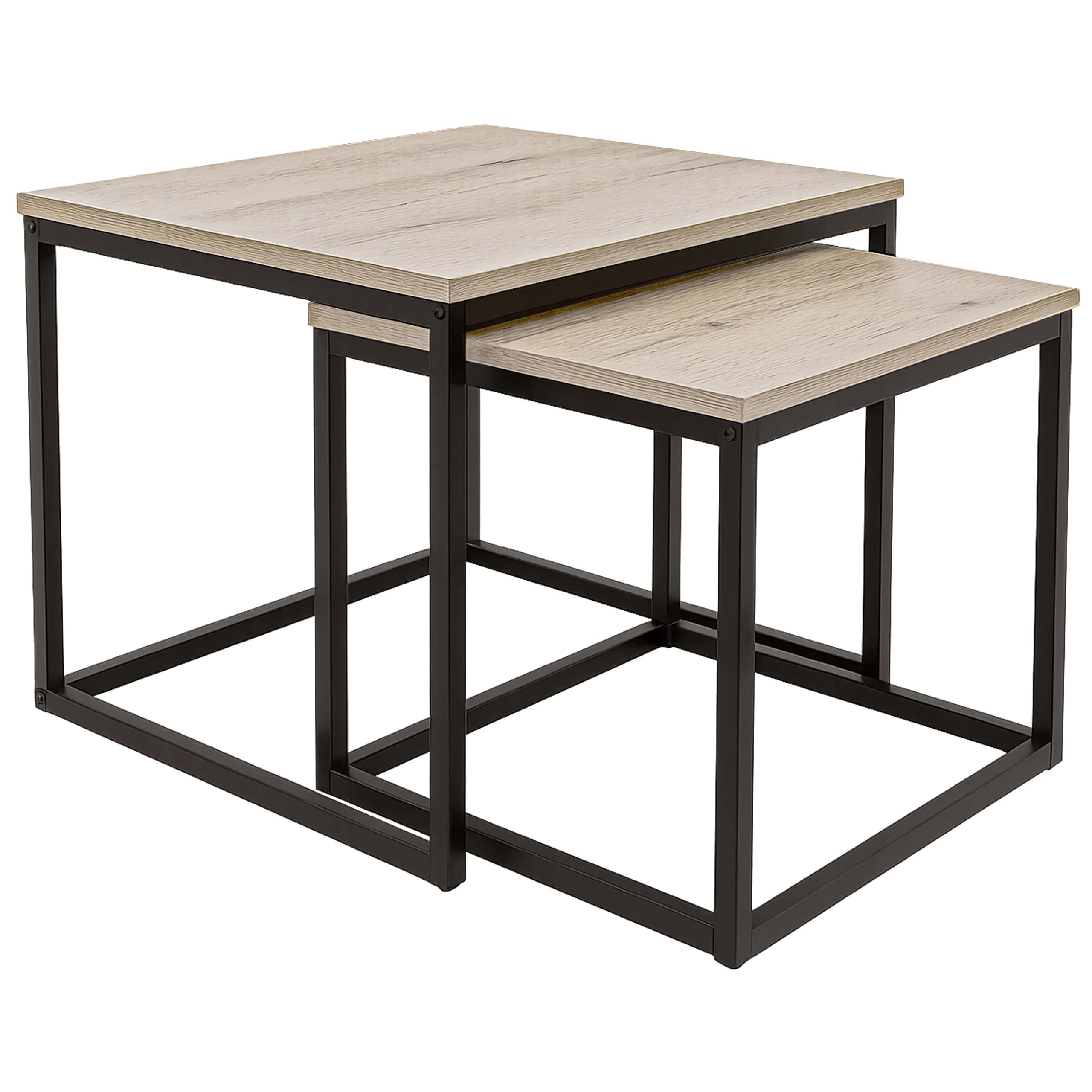 Stolik kawowy kwadratowy 2szt SONOMA SK101S 50x50,5/45x45,5cm – miniatura 2