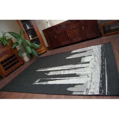 DYWAN SZNURKOWY SIZAL FLOORLUX 20240 czarny / srebrny – miniatura 4