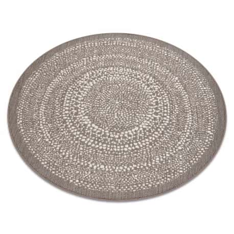 Dywan koło SZNURKOWY SIZAL FLAT 48834686 Kropki, – miniatura 1