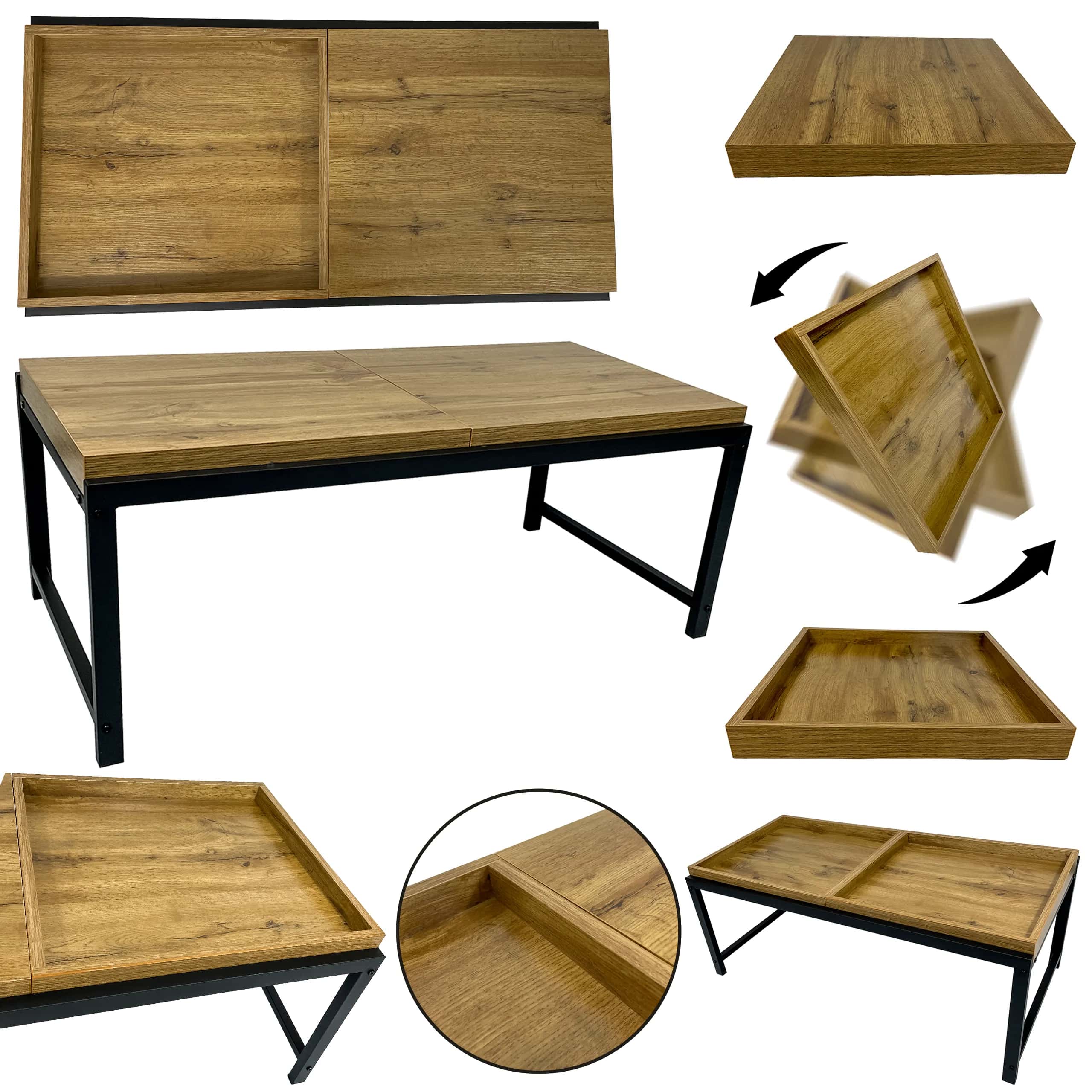 Stolik kawowy DĄB 50x100cm SK120D – miniatura 5