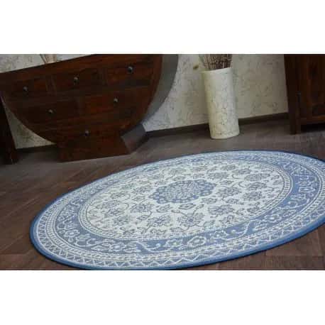 Dywan koło SZNURKOWY SIZAL FLAT 48691/591 WITRAŻ KWIATY – miniatura 5