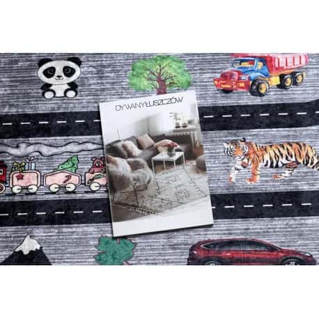 Dywan do prania BAMBINO 2092 Uliczki, samochody dla dzieci, antypoślizgowy – miniatura 3