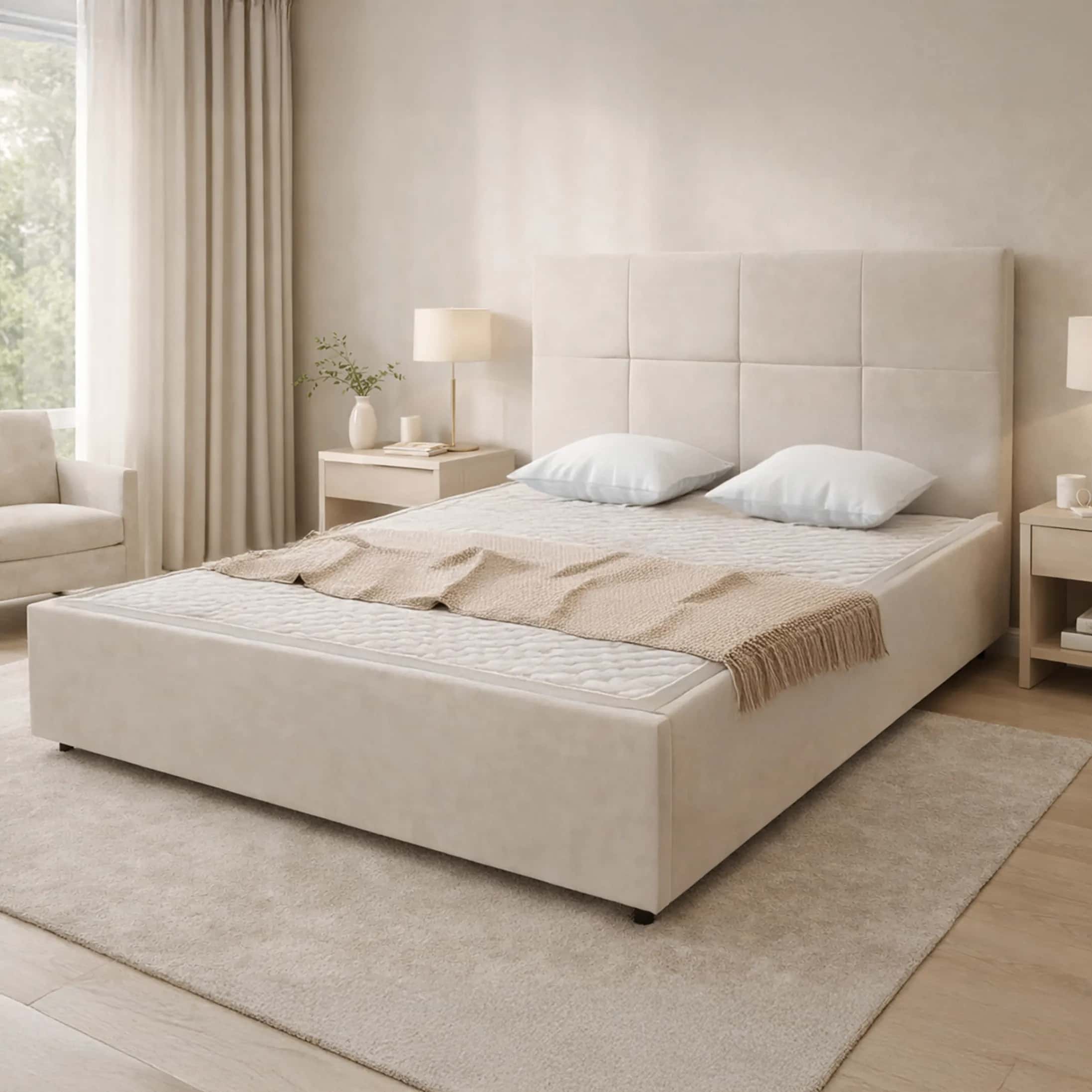 LT103 Łóżko Quadro 140x2x117 taupe – miniatura 4