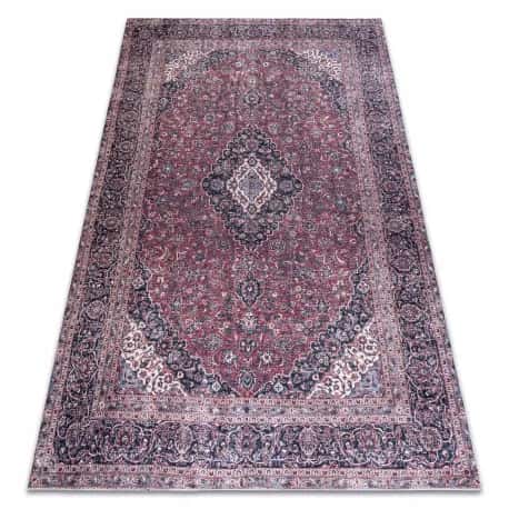 Dywan do prania ANDRE 2288 Orientalny vintage, antypoślizgowy - bordo / szary – miniatura 1