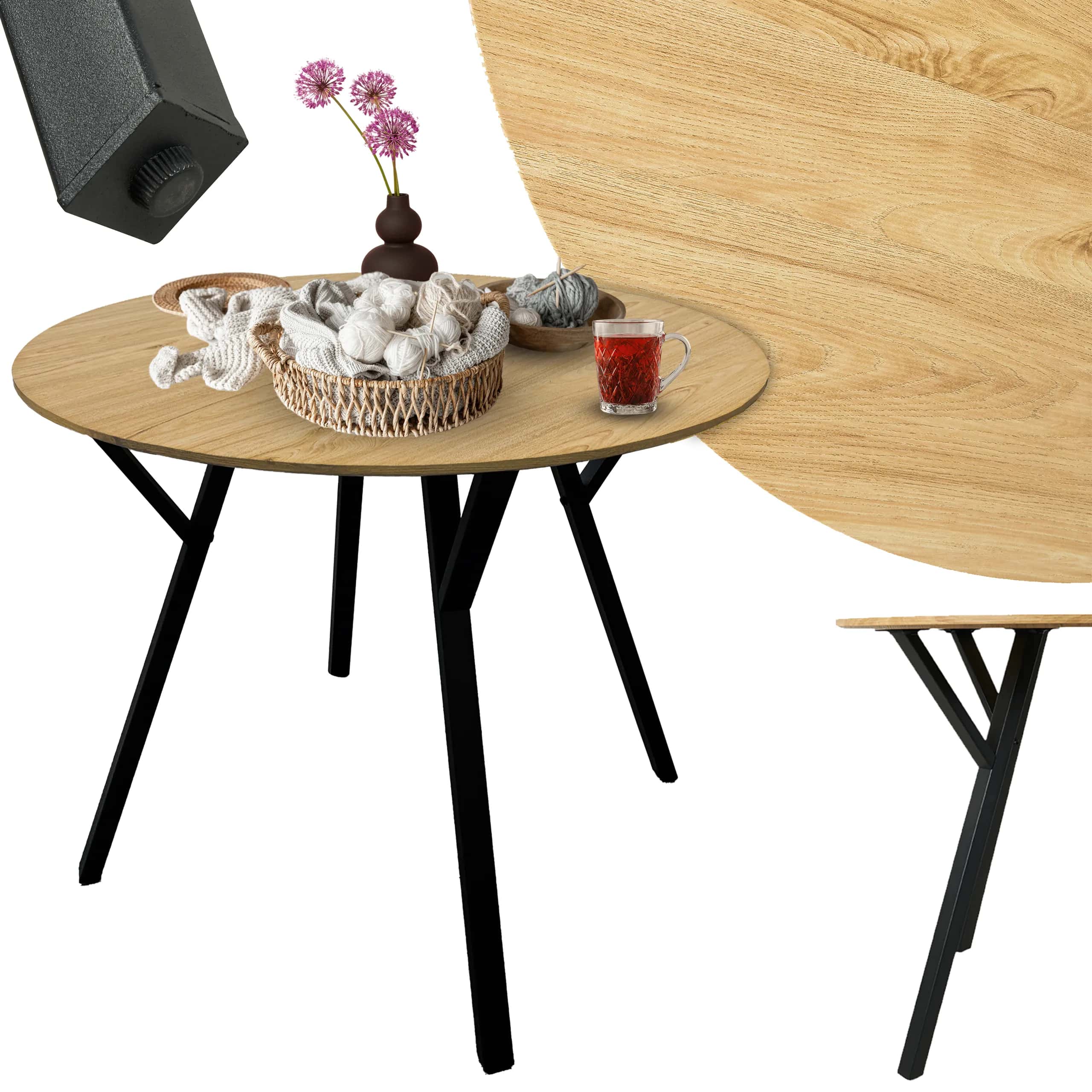 SJ207D Stół Bruno fi90x75cm D56 KKK – miniatura 8