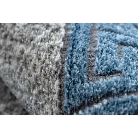 Dywan NOBLE nowoczesny 1512 68 Ramka, grecki vintage przecierany - Strukturalny, dwa poziomy runa krem / niebieski – miniatura 5