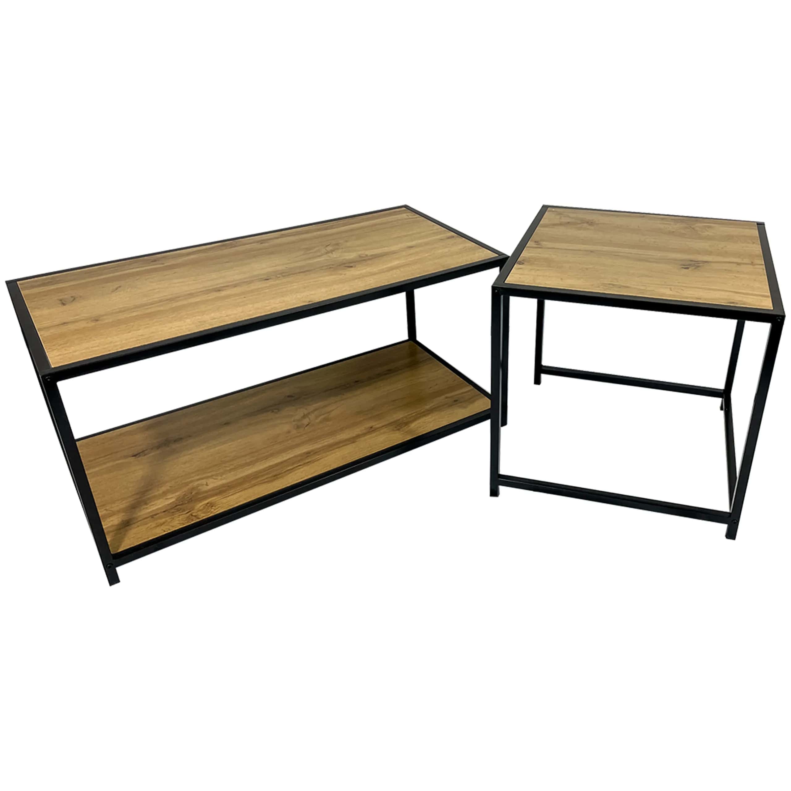 Stoliki kawowy HELGA 90×45/50×50 dąb – miniatura 10
