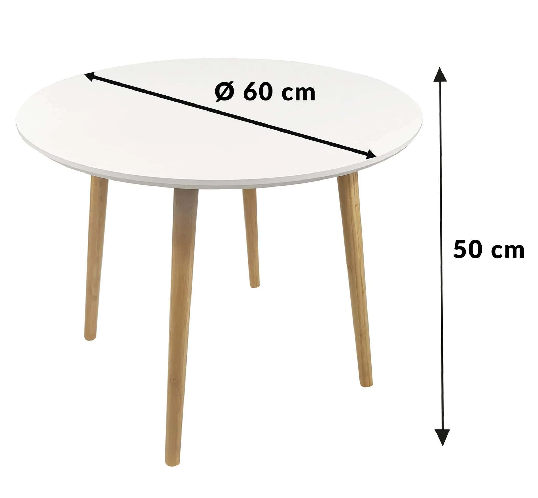 Stolik kawowy okrągły biały SK111 – miniatura 3