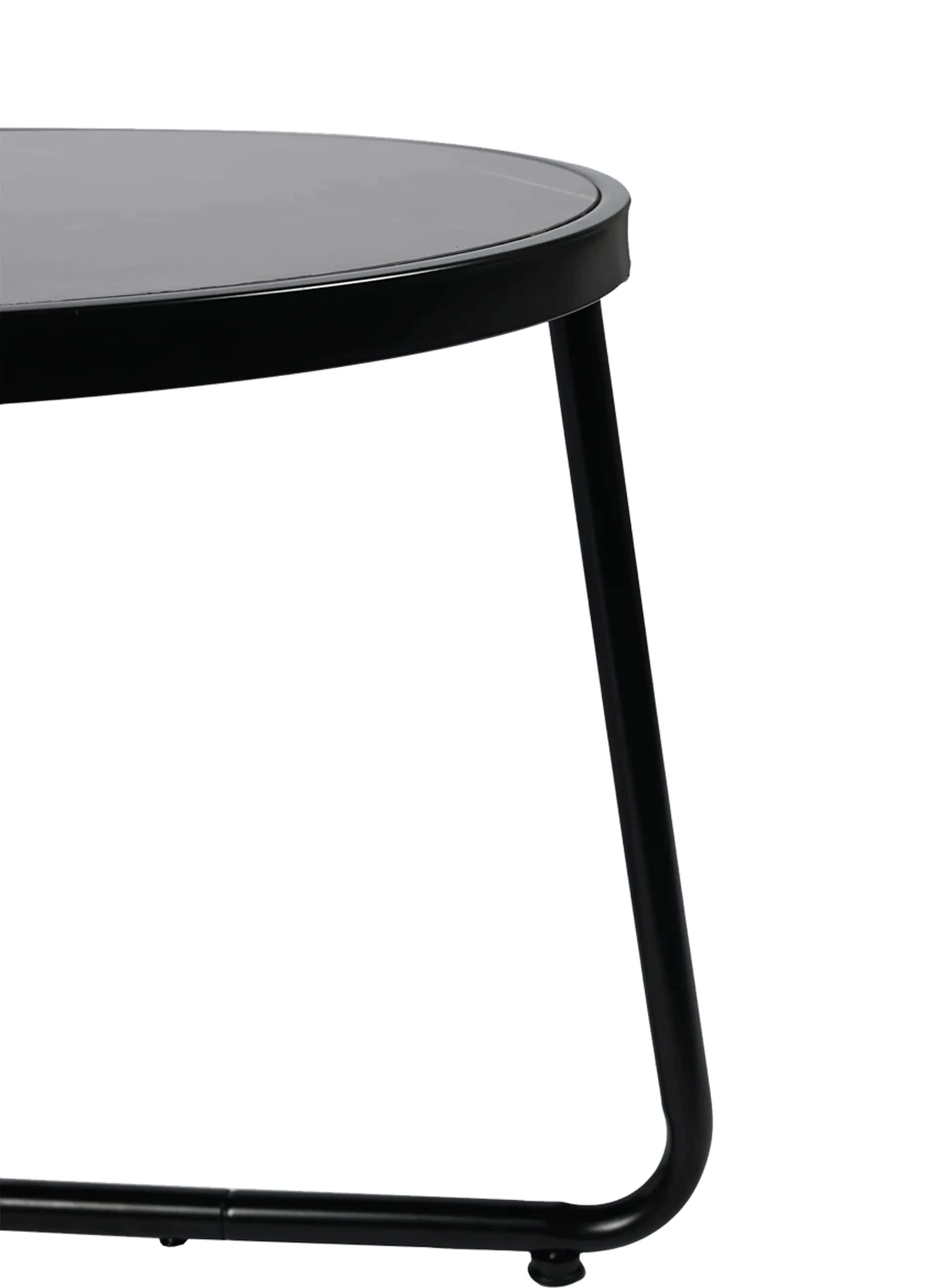 Stolik kawowy okrągły 2szt MARMUR CZARNY SK114MCZ 70x47/50x39cm – miniatura 7