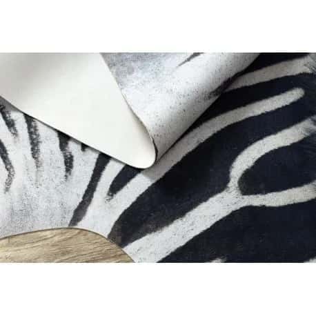 Dywan Sztuczna Skóra Bydlęca, Zebra G5128-1 Biało-czarna skórka – miniatura 4