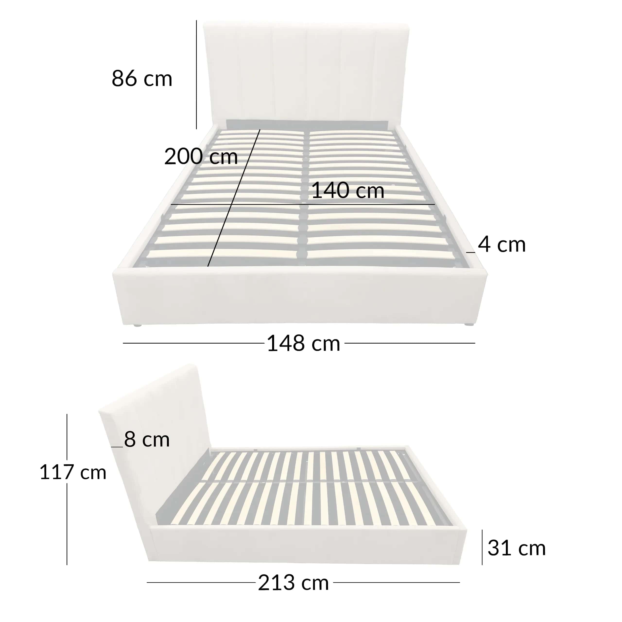 LT102 Łóżko Vertica 140x2x117 – miniatura 8