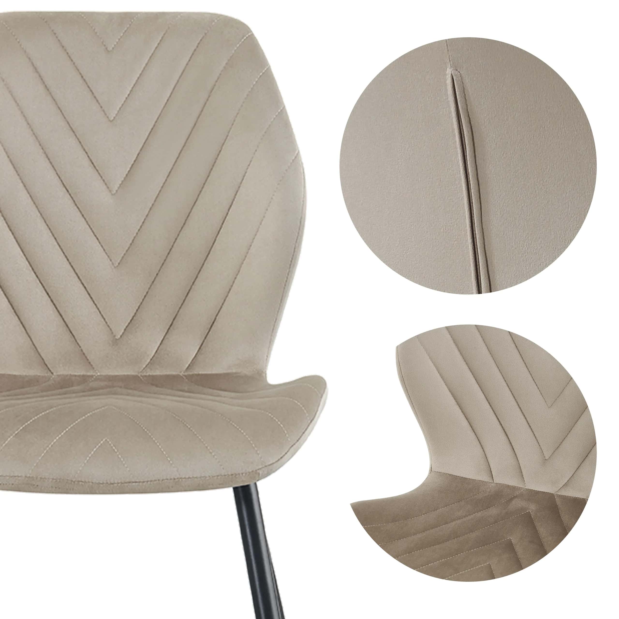 KT120 Krzesło Zoya JOD VEL Taupe – miniatura 2