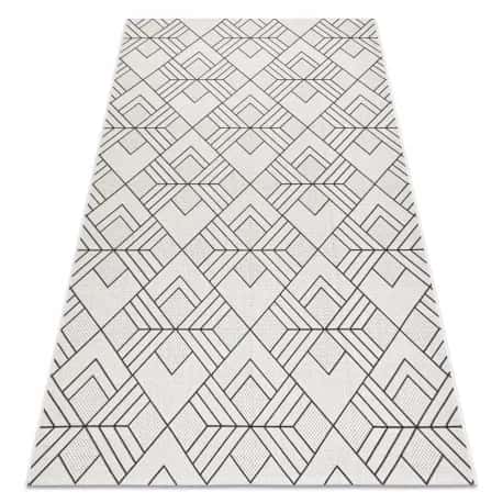 Dywan SZNURKOWY SIZAL FLAT 48731960 Kwadraty, romby, geometryczny krem / szary – miniatura 1