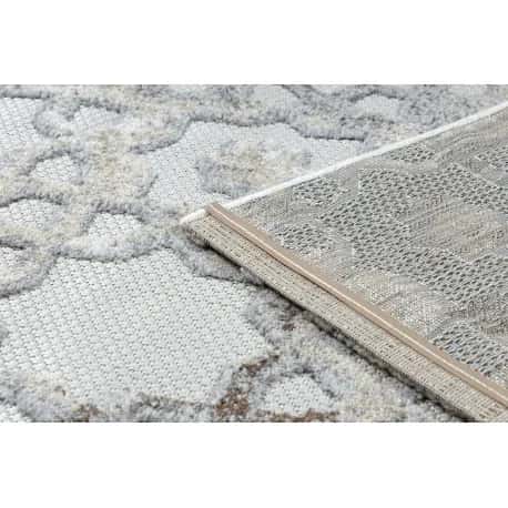 Dywan Strukturalny SOLE D3882 Ornament - płasko tkany beż / szary – miniatura 3