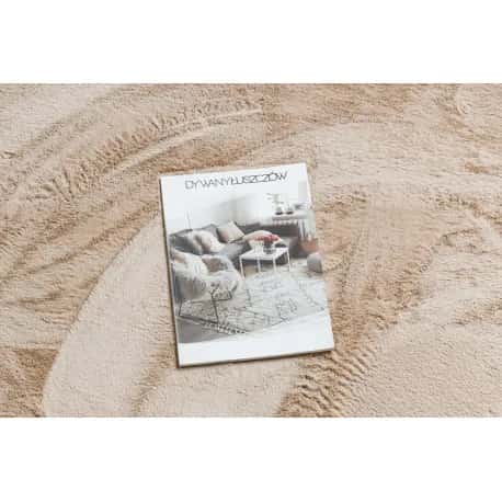 Dywan POSH Shaggy camel, beż gruby, pluszowy, antypoślizgowy, do prania – miniatura 3