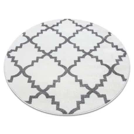 Dywan SKETCH koło - F343 krem/szara koniczyna marokańska trellis – miniatura 1
