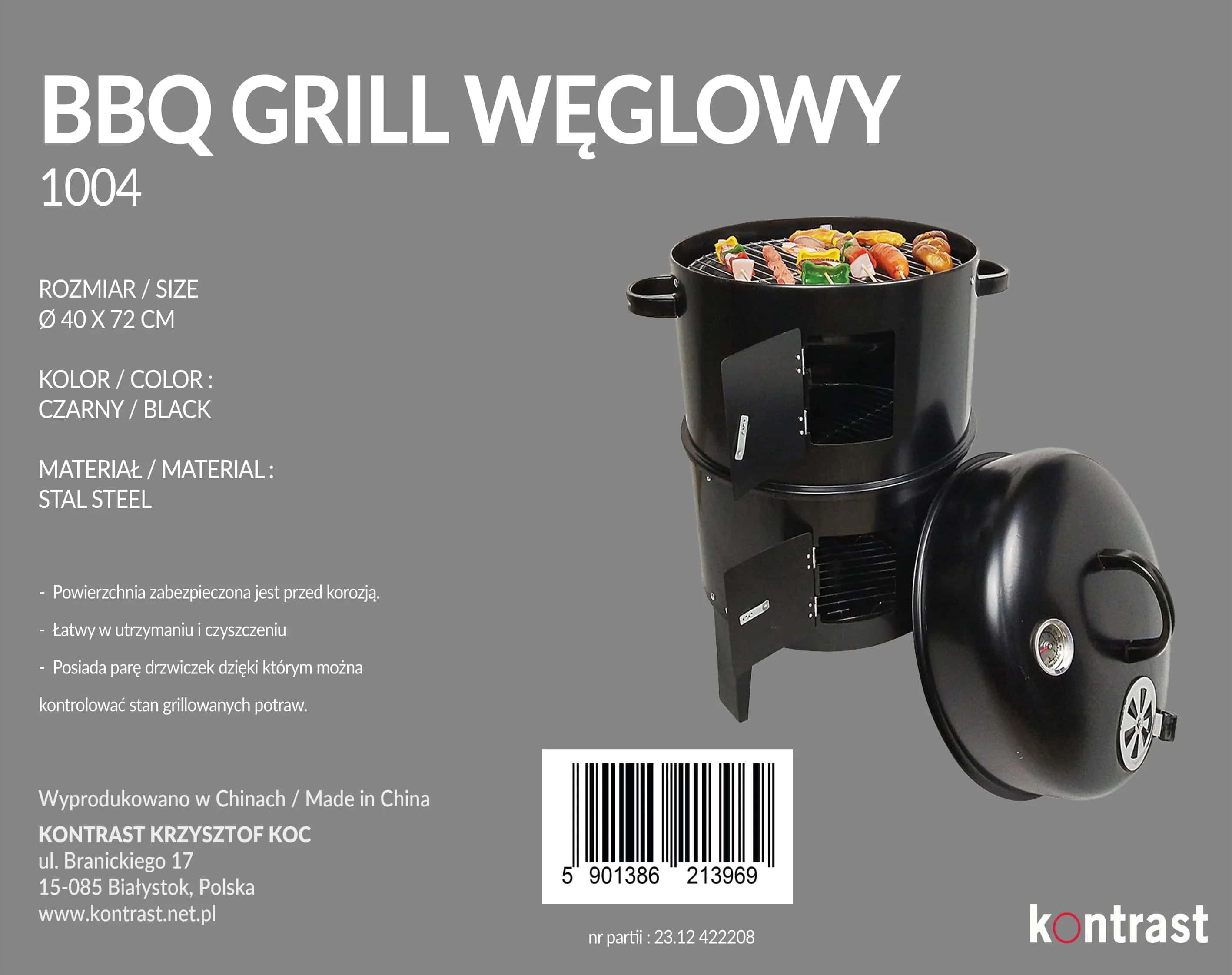 BBQ1004 grill węglowy – miniatura 2