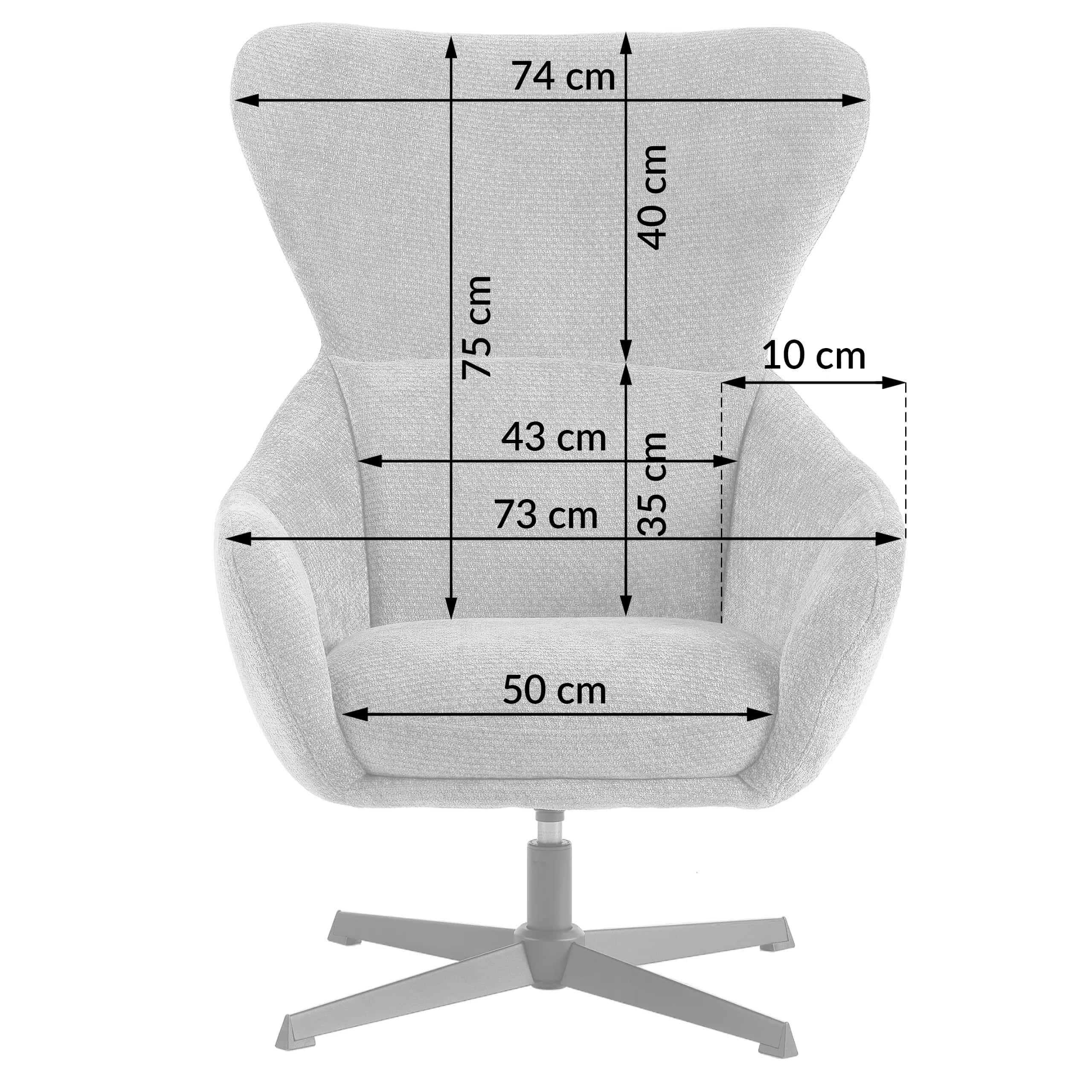 FO103 FOTEL FELIX Szen. C. szary – miniatura 7