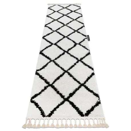 Dywan, Chodnik BERBER CROSS biały - do kuchni, przedpokoju, na korytarz – miniatura 1