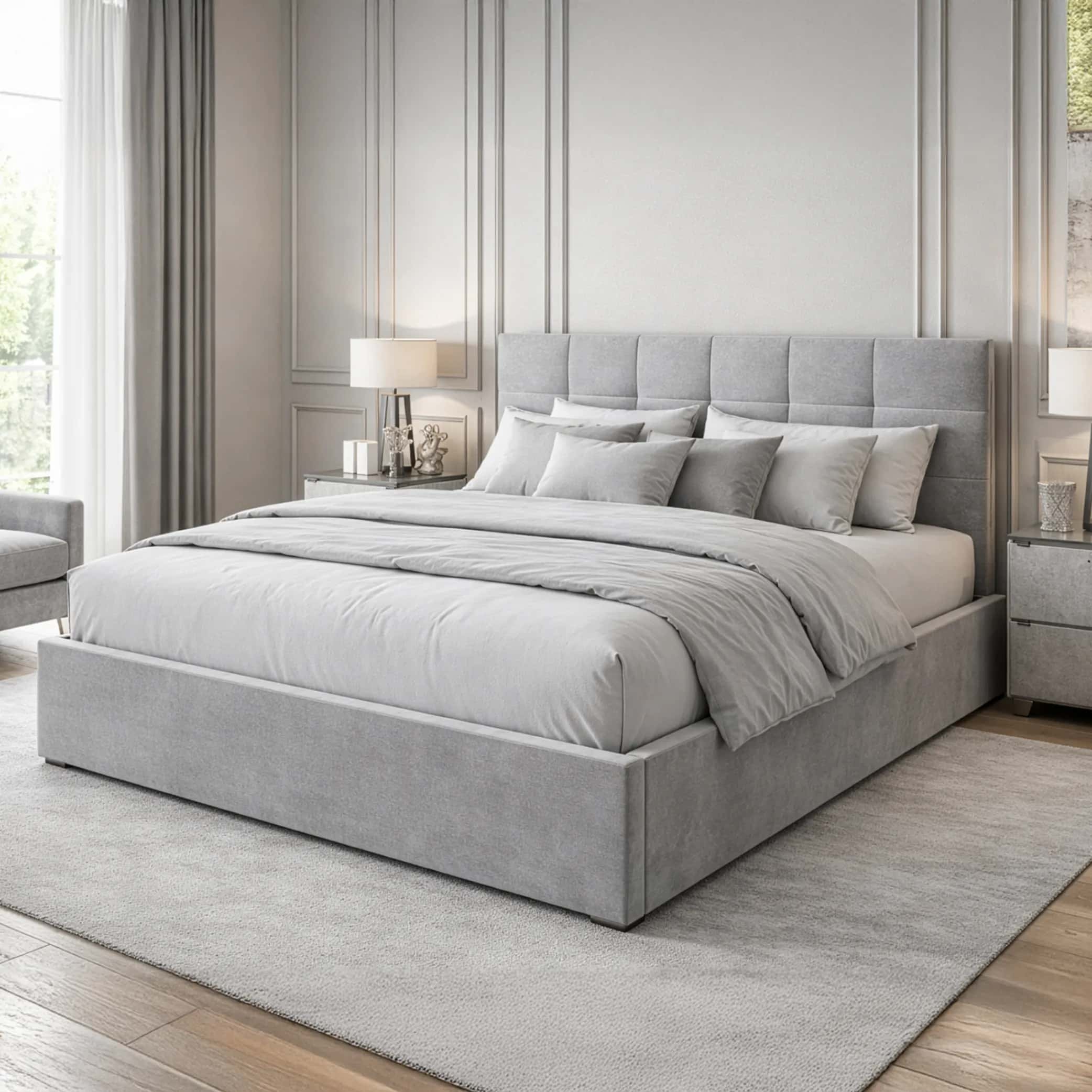 LT104 Łóżko Modulo 160x2x81 szary – miniatura 1