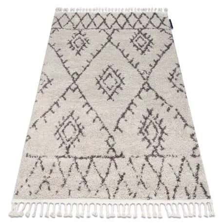 Dywan BERBER FEZ G0535 krem / brąz Frędzle berberyjski marokański shaggy – miniatura 1