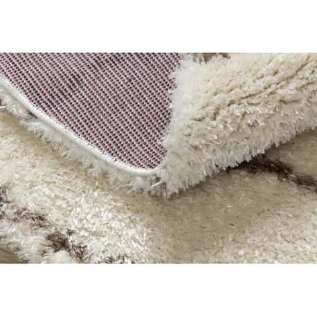 Dywan FLUFFY 2371 koło shaggy paski - krem / beż – miniatura 4