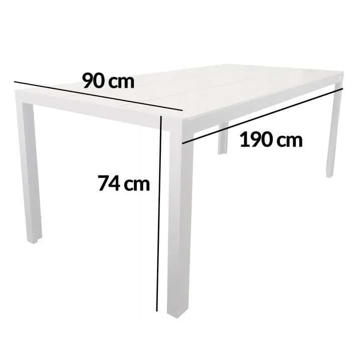 Aluminiowy stół ogrodowy taras z blatem polywood Allen Pro 190x90 taupe – miniatura 2