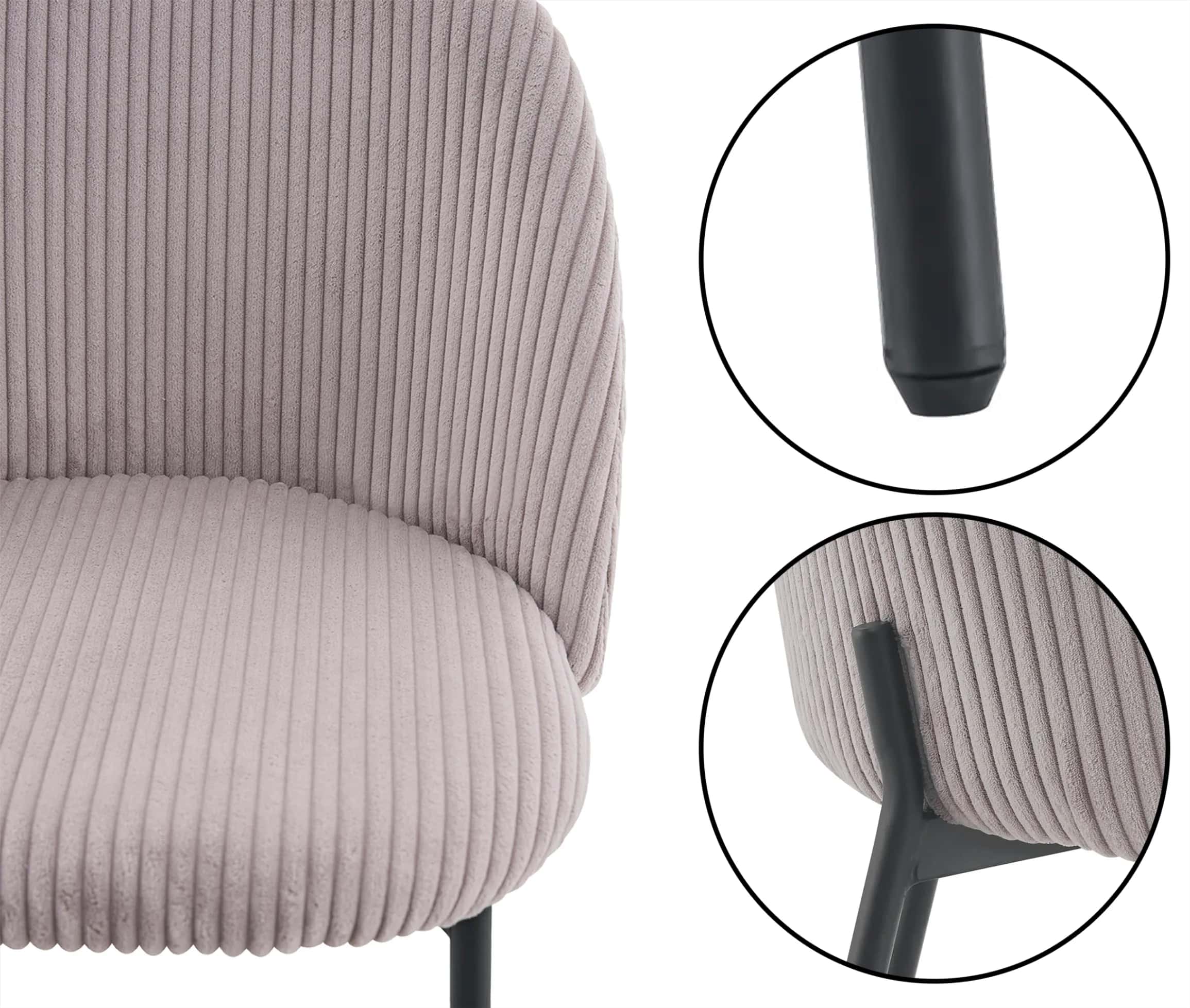 KT207 Krzesło Ines SZTR Taupe – miniatura 3