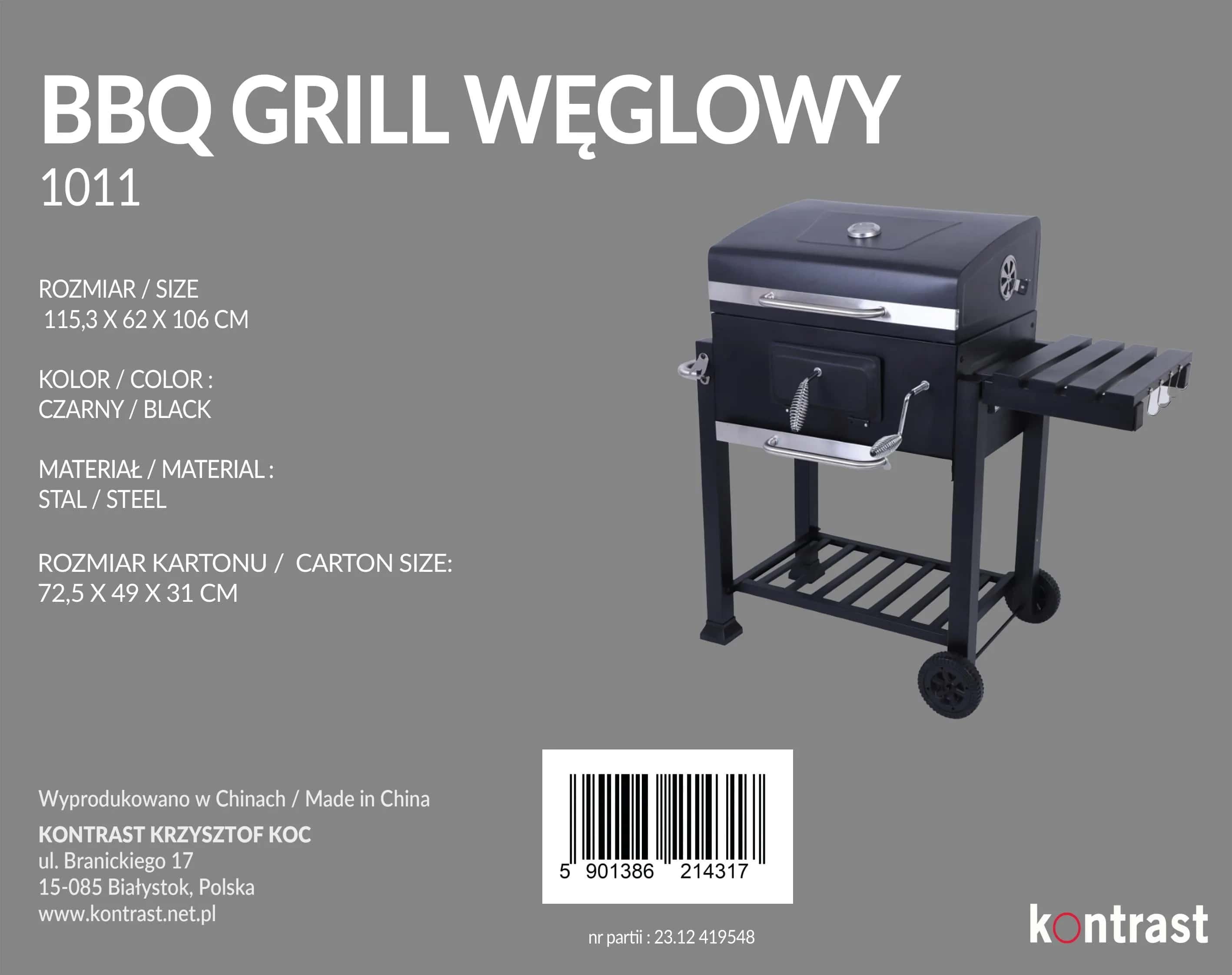 BBQ1011 grill węglowy premium – miniatura 2