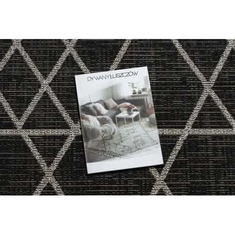 DYWAN SZNURKOWY SIZAL FLOORLUX 20508 black / silver TRÓJKĄTY – miniatura 3