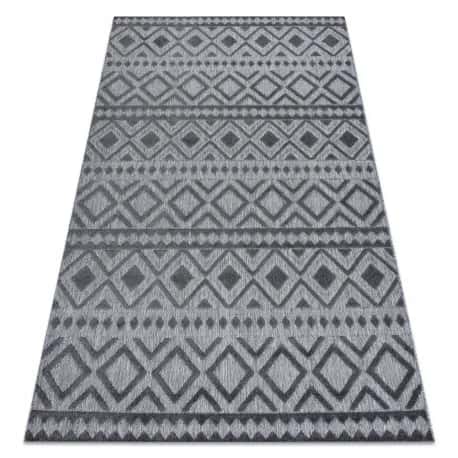 Dywan Strukturalny SOLE D3852 Boho, romby - płasko tkany – miniatura 1