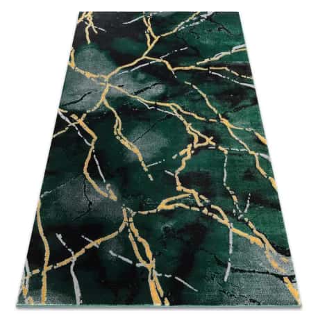 Dywan EMERALD ekskluzywny 1018 glamour, stylowy marmur butelkowa zieleń / złoty – miniatura 1