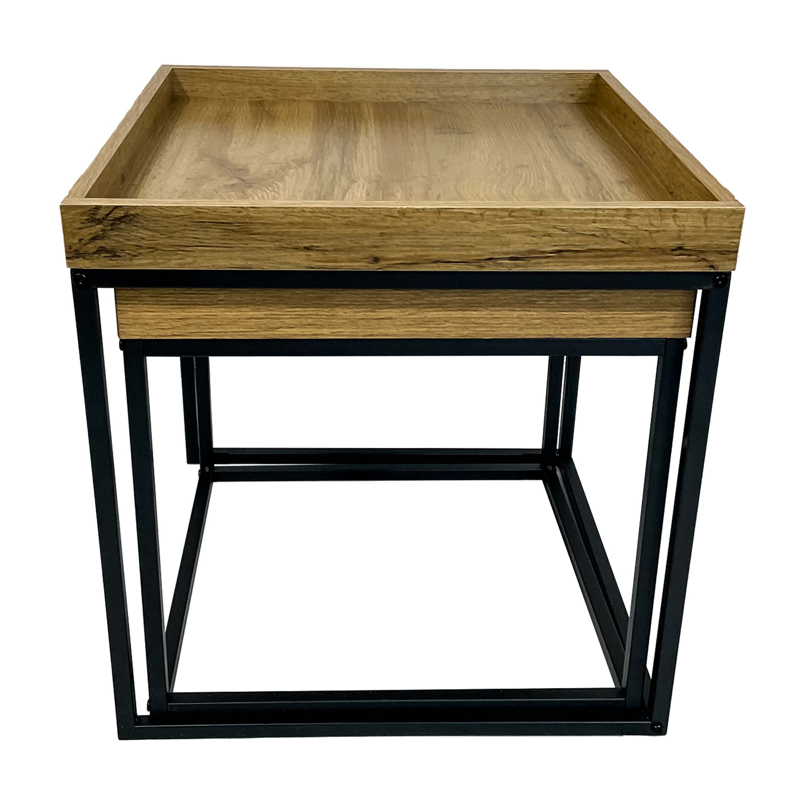Stoliki kawowy ZENO 50×50/42×42 dąb – miniatura 10