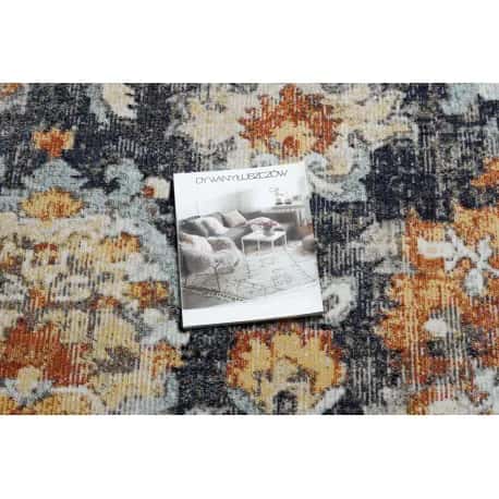 Dywan nowoczesny MUNDO E0671 orientalny vintage outdoor czarny / żółty – miniatura 2