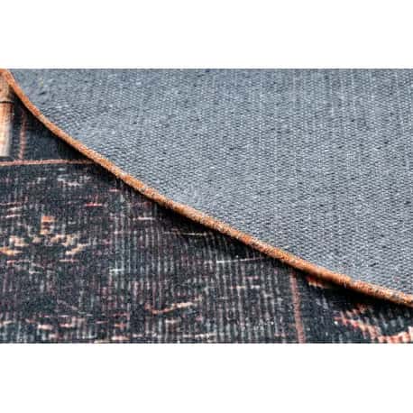 Dywan ANTIKA ancient chocolate, koło nowoczesny patchwork, grecki do prania - czarny / – miniatura 3