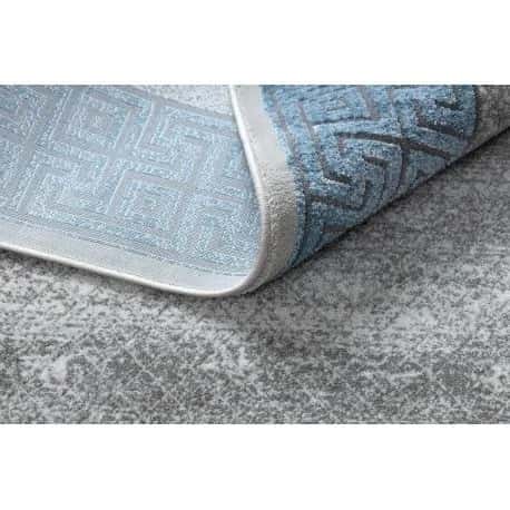 Dywan NOBLE nowoczesny 1512 68 Ramka, grecki vintage przecierany - Strukturalny, dwa poziomy runa krem / niebieski – miniatura 4